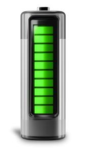 Download this Illustration of a fully charged green battery. Perfect for energy, power, motivation, technology, and positivity themes.