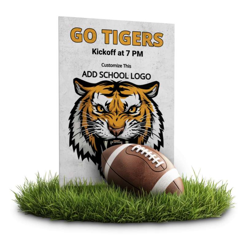 This Presentation Clipart shows a preview of Football Sign Clipart - Customizable