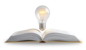 Download this open book with a glowing lightbulb above it, symbolizing knowledge, education, learning, and the power of ideas and inspiration.
