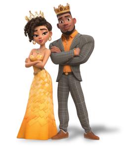 Download this regal homecoming king and queen presentation clipart to elevate your school event slides.Title: Homecoming King Queen