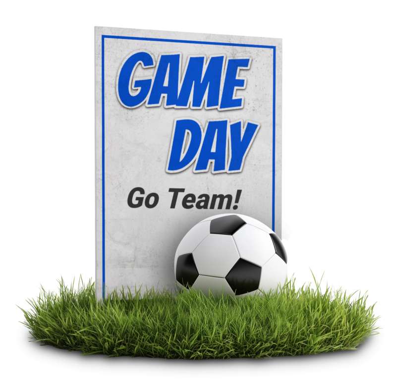 This Presentation Clipart shows a preview of soccerball_and_sign