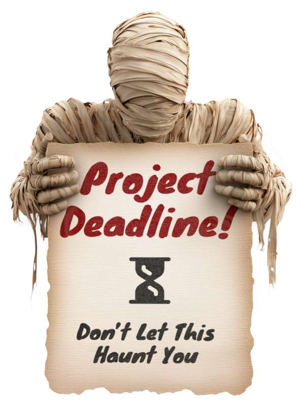 This Presentation Clipart shows a preview of Mummy Holding Sign