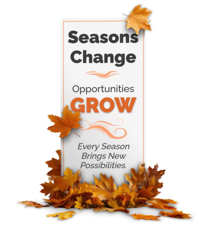This Presentation Clipart shows a preview of Vertical Autumn Sign Clipart