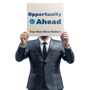 An Opportunity Ahead PNG clipart. A customizable business-themed design symbolizing growth, career strategy, and decision-making success.