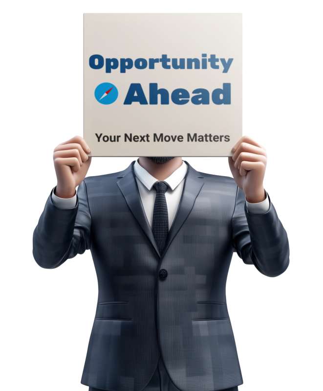 This Presentation Clipart shows a preview of Opportunity Ahead PNG Clipart – Customizable Business Design