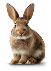 Download adorable bunny PNG clipart with a transparent background. Perfect for pet care, children’s, and springtime presentations.