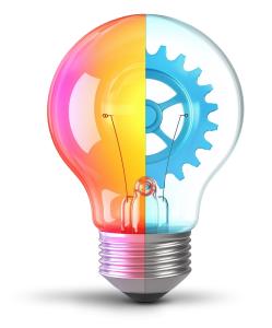 Download a vibrant lightbulb PNG clipart symbolizing creative and logical thinking. Perfect for presentations about innovation, ideas, and problem-solving.
