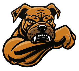 Download fierce bulldog mascot clipart symbolizing strength, loyalty, and resilience. Perfect for sports, schools, and motivational team presentations.