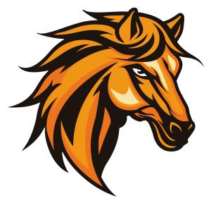Download fierce stallion mascot clipart symbolizing strength, energy, and leadership. Perfect for sports, school branding, and motivational presentations.