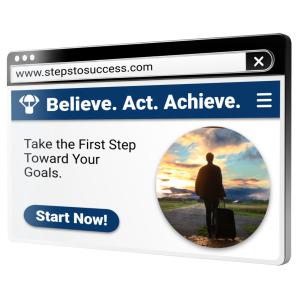 Download this inspiring presentation clipart to motivate your audience toward achieving their goals.