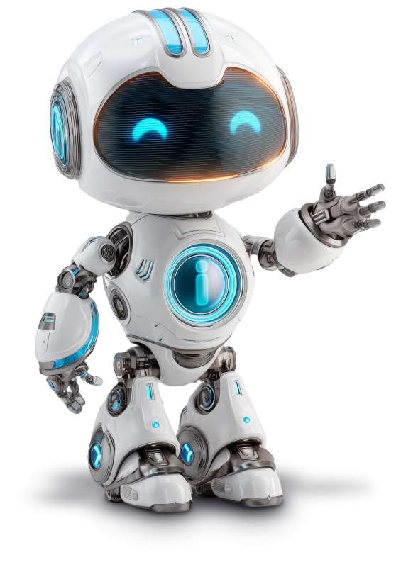 This Presentation Clipart shows a preview of Friendly Robot Gesturing Clipart