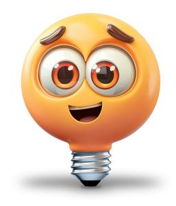 Use this cheerful light bulb character clipart to enhance brainstorming and idea-themed slides. Perfect for PowerPoint templates and creative presentations.