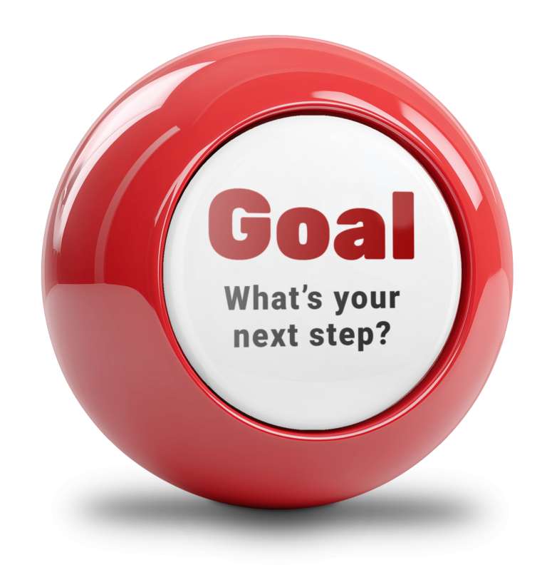 This Presentation Clipart shows a preview of Goal Setting Clipart – What’s Your Next Step Graphic