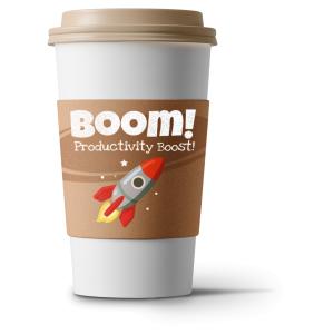 Boost your slides with this energetic productivity coffee cup clipart. Fully customizable and perfect for motivation or workplace presentations.