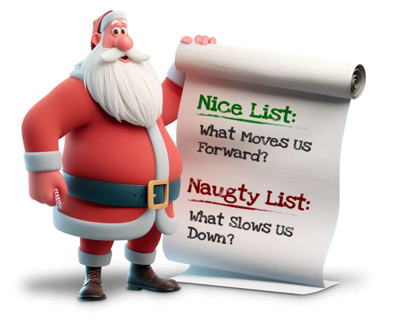 This Presentation Clipart shows a preview of Santa List Clipart for Holiday Presentations