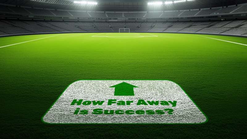 This Presentation Clipart shows a preview of Soccer Field Success Clipart for Motivational Presentations