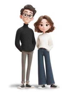 Use this man and womna couple clipart to enhance presentations about relationships, teamwork, or lifestyle themes.