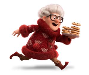 Download this cheerful Mrs. Claus presentation clipart to spread holiday joy in your festive slides.Title: Mrs Claus Cookies