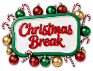 Use this Christmas Break clipart to enhance holiday presentations with festive ornaments and seasonal cheer.