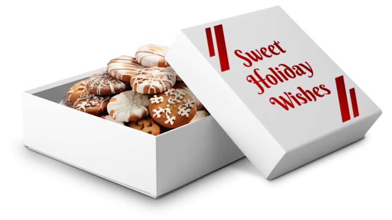 This Presentation Clipart shows a preview of Custom Holiday Gift Box Clipart for Festive Presentations