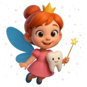 Download this sparkly tooth fairy presentation clipart to enchant your audience with a touch of magic.