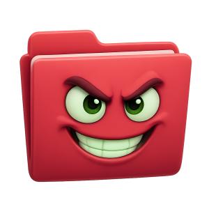 Download this cheeky purple folder presentation clipart to add a playful touch to your slides.