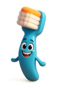 Download this cheerful toothbrush presentation clipart to promote dental hygiene in your slides.