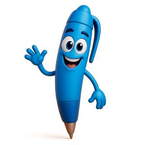 Download this cheerful cartoon pen clipart for engaging presentation design.

Title: cheerful cartoon pen character

