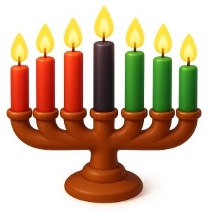 Download this kinara presentation clipart to illuminate your Kwanzaa-themed slides.