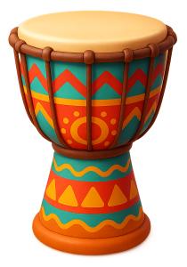 Download this cheerful African drum presentation clipart to bring rhythm and joy to your slides.