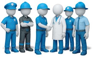 Download this dynamic presentation clipart showcasing emergency responders to enhance public service discussions.