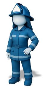 Download this empowering female firefighter presentation clipart to honor first responders in your slides.