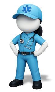 Download this dynamic female paramedic presentation clipart to highlight emergency services in your presentation design.