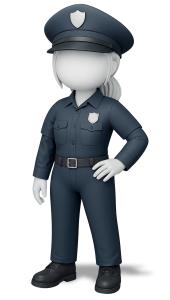 Download this empowering female police officer clipart for impactful presentation design.Title: female police officer clipart