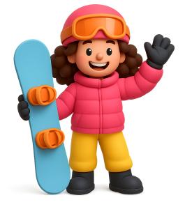 Download this vibrant female snowboarder clipart for engaging presentation design.Title: vibrant female snowboarder clipart