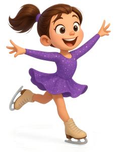Download this joyful girl ice skater clipart for your presentation design to convey excitement and fun.Title: joyful girl ice skater clipart