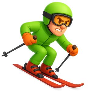 Download this male skier clipart for dynamic winter sports presentations. Perfect for engaging visuals in your design