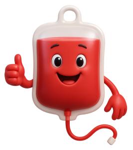 Download this cute blood bag clipart to promote blood donation in your presentation design.