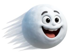 Download this playful snowball with a funny face for your winter-themed Presentation Clipart to enhance your presentation design.