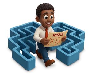 Download this navigating risk maze presentation clipart to enhance your presentation design with engaging visuals.