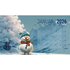 Download this Winter Calendar Template for festive presentation design and seasonal planning.