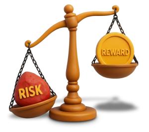 Download this risk and reward presentation clipart to enhance decision-making discussions in your presentation design.