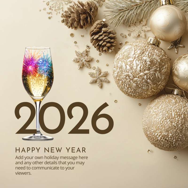 This Presentation Clipart shows a preview of New Year Celebration Invitation Design