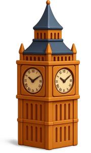 Download this colorful Big Ben icon for engaging presentation design.Title: colorful big ben icon clipart