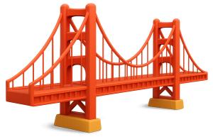 Download this colorful Golden Gate Bridge Presentation Clipart for engaging presentation design.Title: colorful 3D golden gate bridge