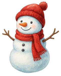 Download this cheerful snowman presentation clipart to enhance your winter-themed presentation design.