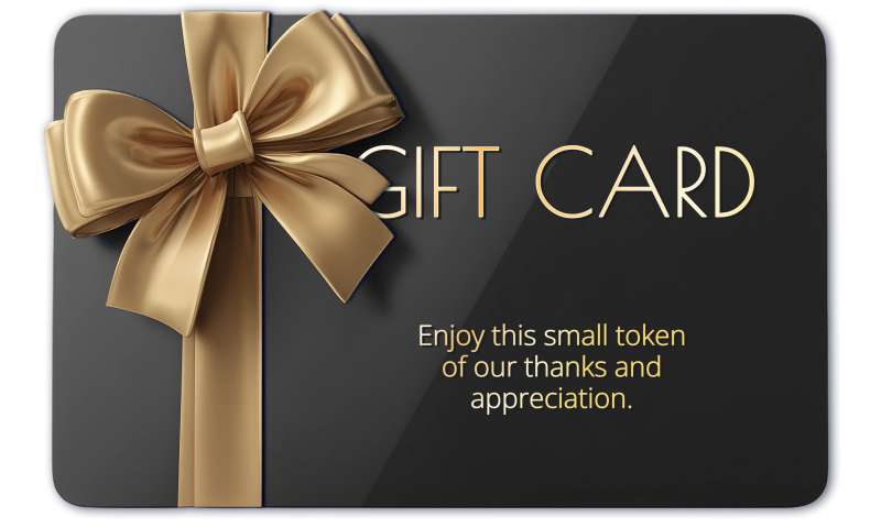 This Presentation Clipart shows a preview of Elegant Gift Card Mockup Design