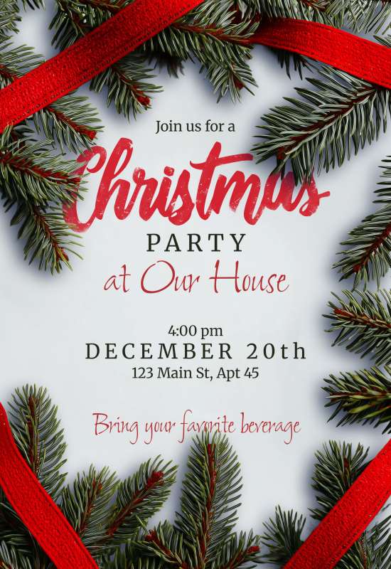 This Presentation Clipart shows a preview of Christmas Invitation Mockup Design