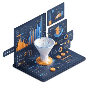 Download this data-driven dashboard Presentation Clipart for effective analytics in your presentation design.