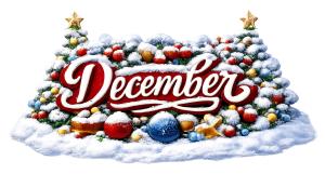 Download this December Typographic clipart for festive presentation design, perfect for holiday themes and seasonal storytelling.